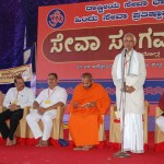 Veteran RSS Pracharak Na Krishnappa speaks in Inaugural ceremony of Seva Sangama-2012 held at Shimoga October-27-2012
